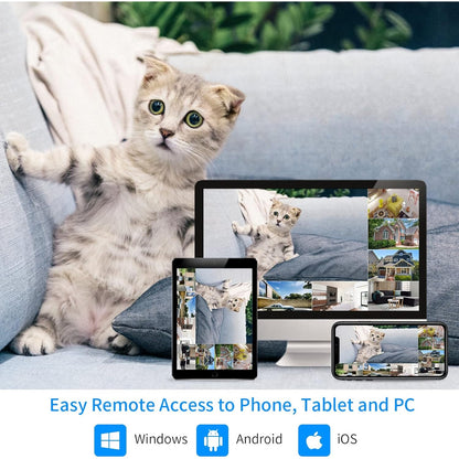 【16CH Expandable】Hiseeu Home Security Camera System, 24/7 Recording, Wired Plug-in Powered 8Pcs 5MP Outdoor Camera, 4K NVR Kit, Night Vision, IP66, Motion Detection, 3TB HDD, 2.4G/5G Wireless Pro WiFi